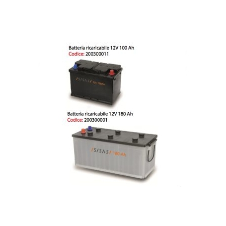 Sisas Rechargeable Batteries 12V 100 Ah - 180 Ah.