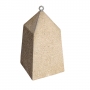 Small pyramidal concrete urban bollard
