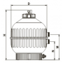Astralpool Cantabric Side filter Ø 500 outlet 1 ½” 1