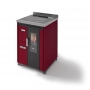 Eva Calòr Enrica pellet stove with oven and hob rosso