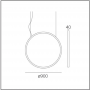 Artemide design collection "o" suspension lamp