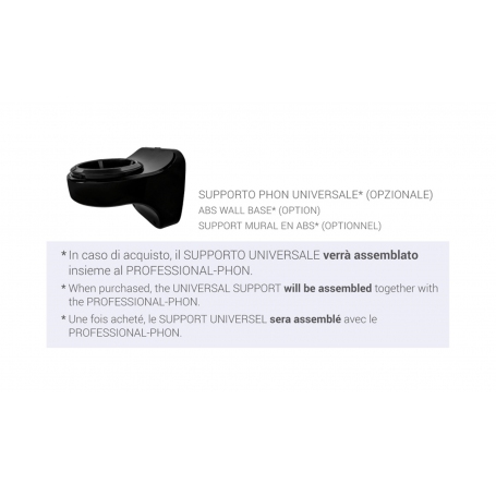 LUX Supporto nero per asciugacapelli Professional