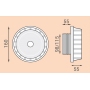LUX S72/100 wall or hood-mounted exhaust fan with fixed opening and side vent 4